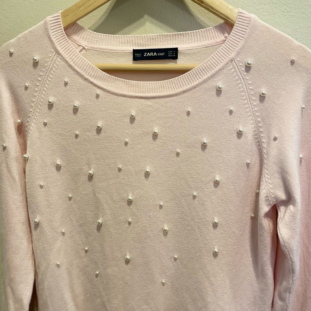 Zara Size Sm Beaded Sweater